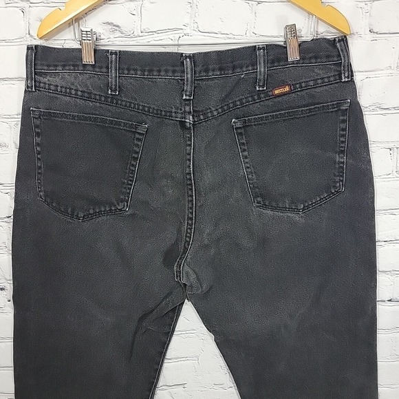 Vintage Rustler Western Jeans Mens 38X29 Black 100% Cotton - Picture 8 of 13